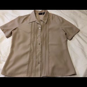 Laura Scott Tan Button up Blouse 10